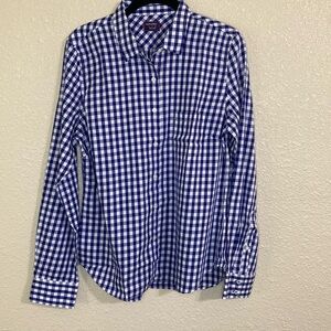 UNTUCKit Navy and White Gingham Button Down Shirt